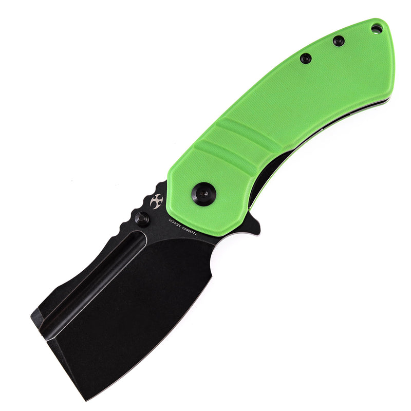 KANSEPT M+ Korvid Thumb Studs/Flipper Knife Grass Green G10 Handle (3.07'‘ 154CM Blade ) Koch Tools Design-T2030B3U