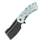 XL Korvid T1030B5 Stonewashed Anodized and 154CM Blade Jade G10 with Parent and Child Hands- Handle Designed by Koch Tools