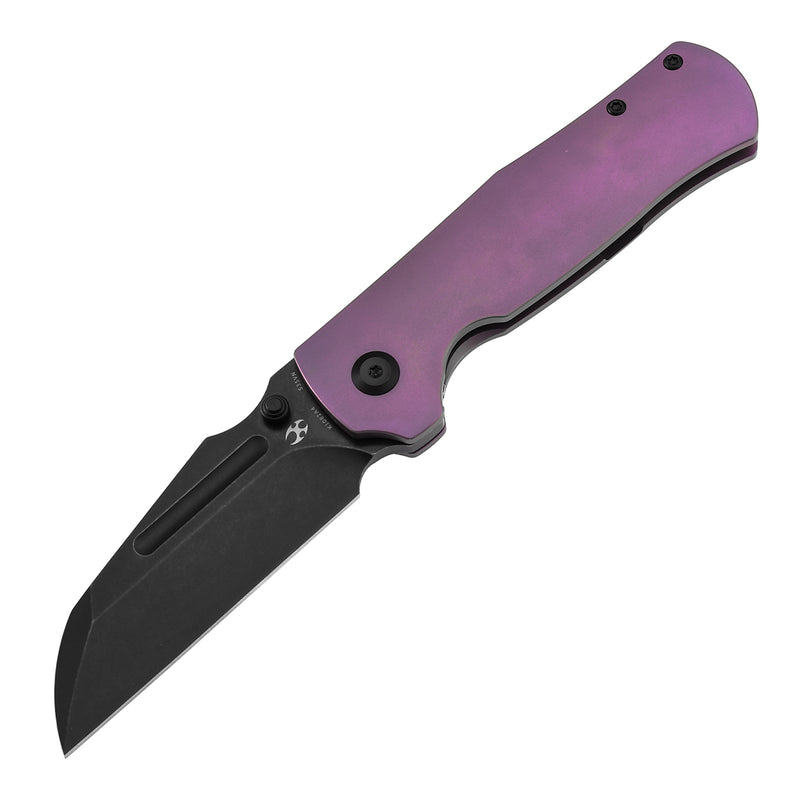 KANSEPT Dreadnaught Thumb Stubs Purple Anodized Titanium Handle (3.49''CPM S35VN Blade ) Daniel Sparhawk Design -K1082A4