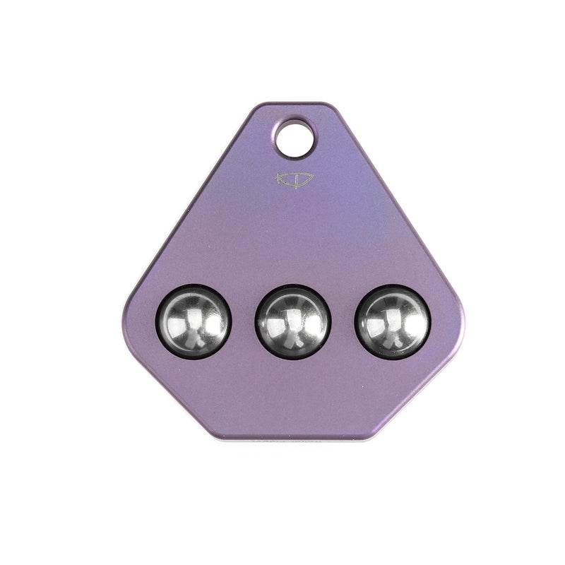Kansept EDC Roller G012R4 Purple Anodized Titanium with Three Steel Balls for Stress-Relief with Lanyard Hole EDC-Kevin Passon Designed