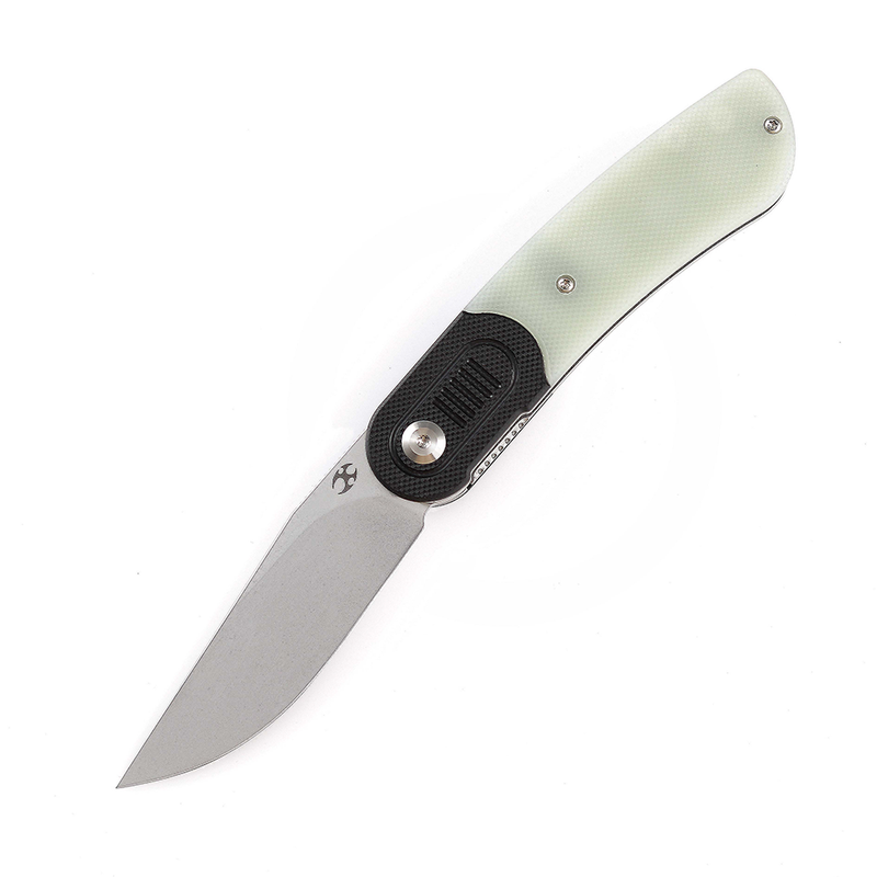 Reverie T2025B4 Stonewashed 154CM Blade Black and Jade G10 Handle Design by Justin Lundquist