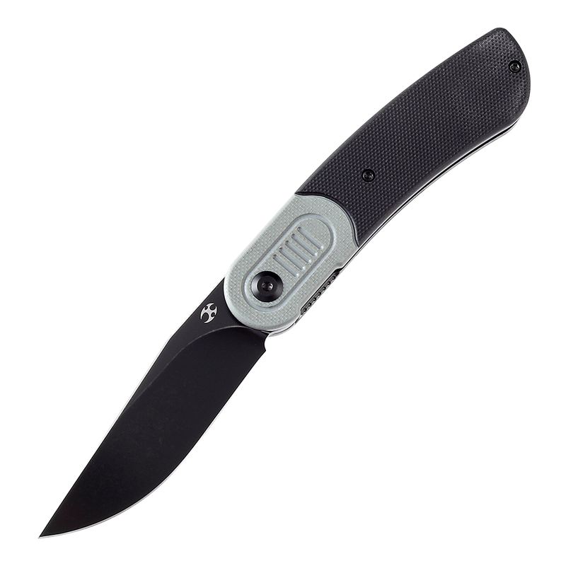 Reverie T2025B1 Black Stonewashed 154CM Blade Gray and Black G10 Handle Design by Justin Lundquist