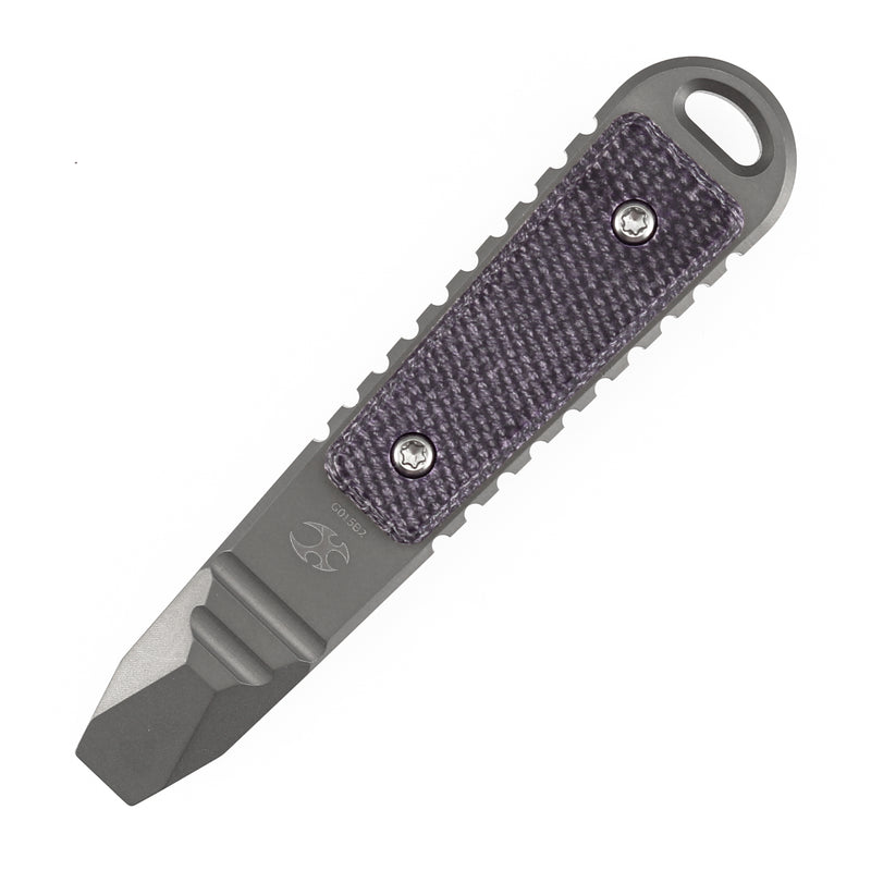 Kansept EDC Kursor Plain Titanium+Purple Micarta Inlay Designed by Koch Tools-G015B2