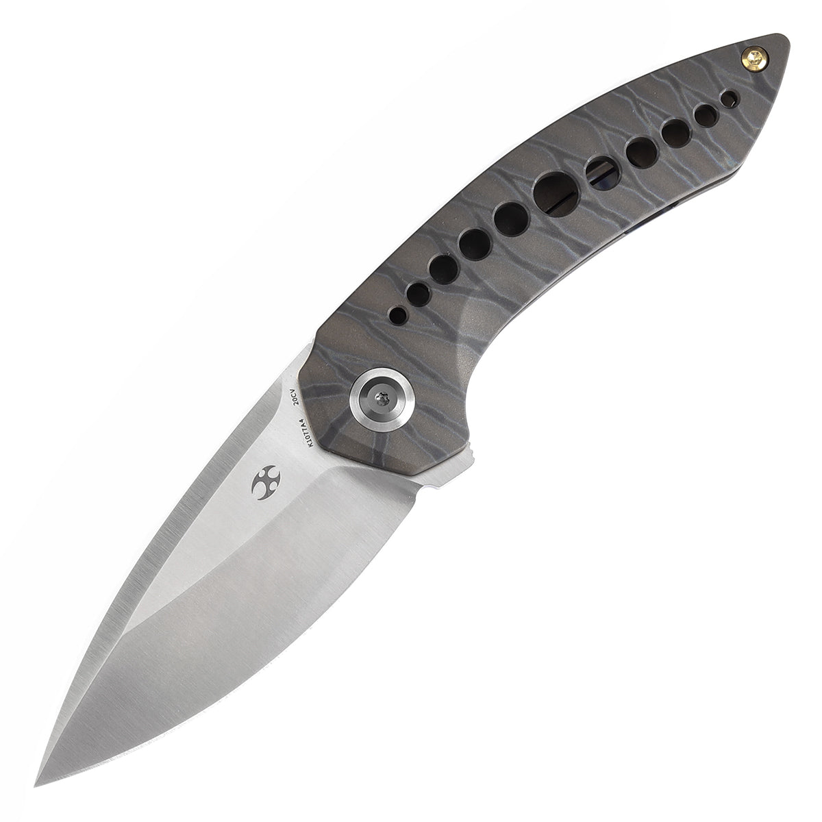KANSEPT ODD 21 Front Flipper Titanium with Tiger Stripe Finish