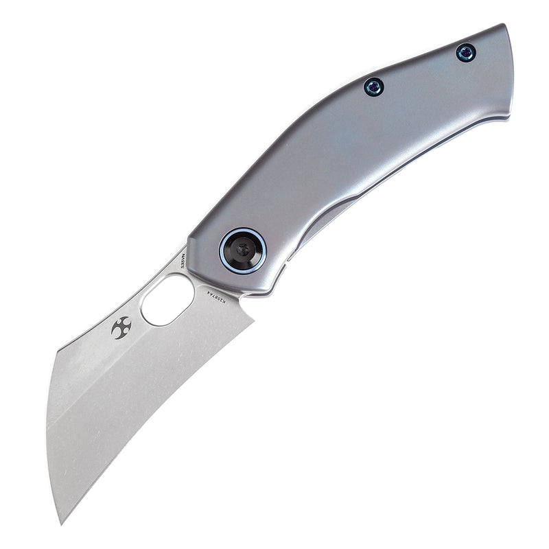 KANSEPT Osprey Thumb Hole Knife Blue Anodized Titanium Handle (2.23'' CPM-S35VN Blade) Johnathan Shaw Design - K2087A4