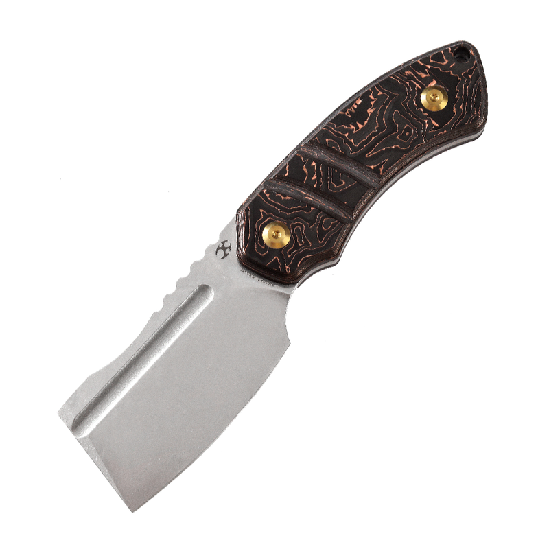 KANSEPT Korvid S Fixed Blade Copper Carbon Fiber + Kydex Sheath Handle (2.9" CPM-S35VN Blade) Koch Tools -G2030A7