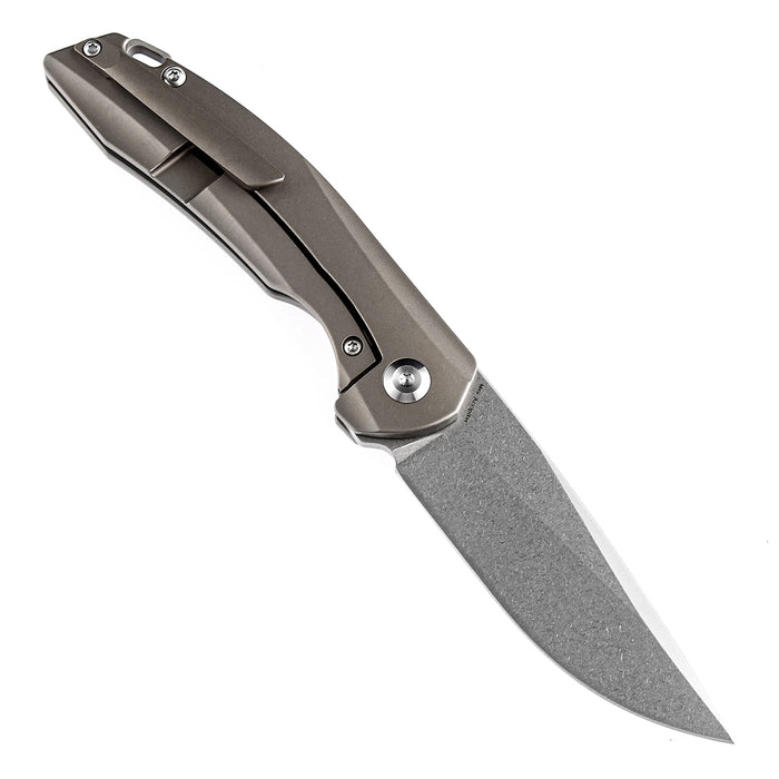 KANSEPT Mini  Accipiter Front Flipper Knife  Rose Pattern Carbon Fiber+ Titanium (2.9"CPM S35VN Blade) Kim Ning Design-K2007A8