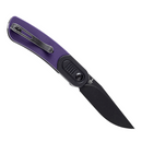 Reverie T2025B5 Black Stonewashed 154CM Blade Black and Purple G10 Handle Design by Justin Lundquist