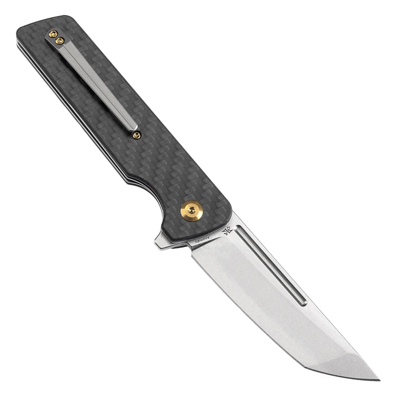 KANSEPT Anomaly Flipper Knife Carbon Fiber +G10 Handle (3.14''CPM S35VN Blade) Dirk Pinkerton-K2038T6