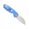KANSEPT Model 6 Flipper/Thumb Hole Knife Blue G10 Handle (3.1'' 154CM Blade) -T1022A3