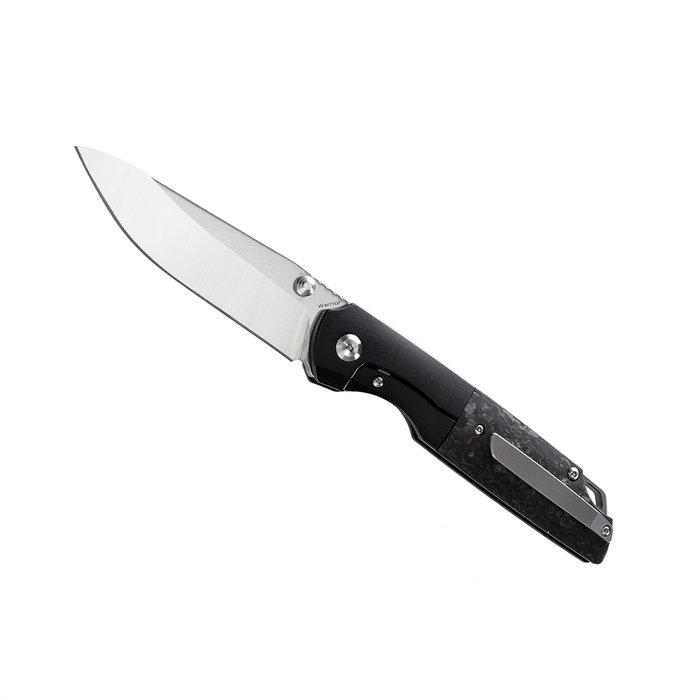 KANSEPT Warrior --Left Handed Flipper Knife 6AL4V Titanium +Carbon Fiber Handle (3.46'' CPM-S35VN Tanto Blade) Kim Ning Design -K1005T6L