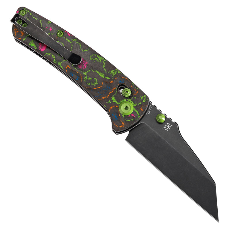 KANSEPT Main Street Thumb Studs/Crossbar Lock Knife 80S Camo Carbon Fiber Handle(3.36''CPM S35VN Blade) Dirk Pinkerton Design-K1015M3