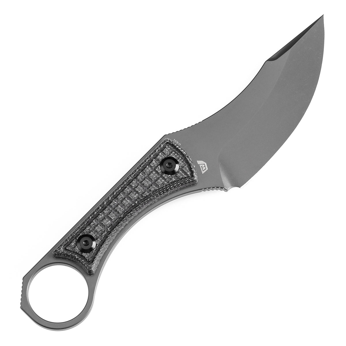 KANSEPT Niko Fixed Knife Black Micarta Handle (3.54''D2 Blade