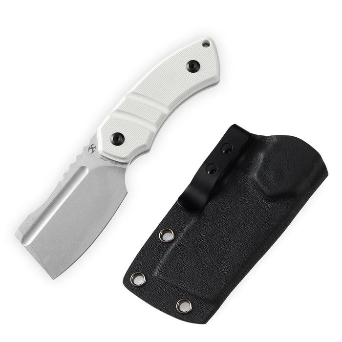 KANSEPT Korvid S Fixed Blade White G10 + Kydex Sheath Handle (2.9" 14C28N Blade) Koch Tools -G2030A2