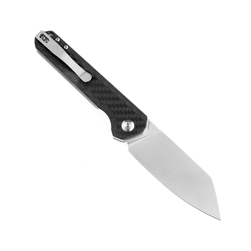 KANSEPT Bulldozer Front Flipper Twill Carbon Fiber Handle ( 3.56" CPM-S35VN )with Kim Ning Design-K1028C2