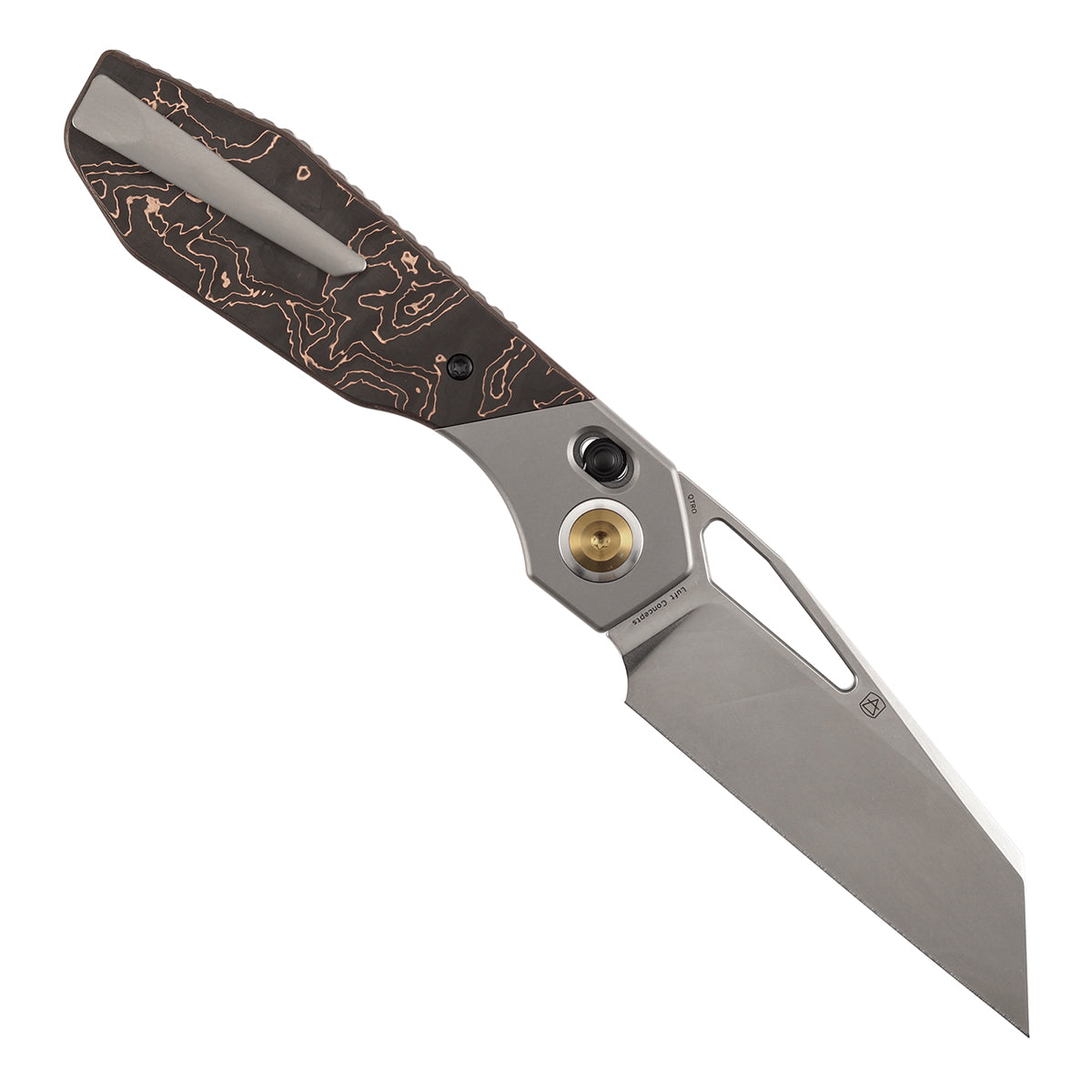 Kansept QTRO | Crossbar Lock | Beadblasted Titanium and Copper Carbon ...