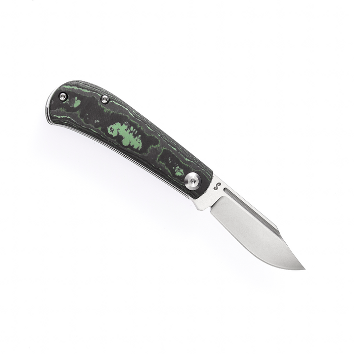 KANSEPT Wedge Back Lock Knife Jungle Wear Carbon Fiber Handle (2.9'' CPM-S35VN Blade) Nick Swan Design-K2026B4