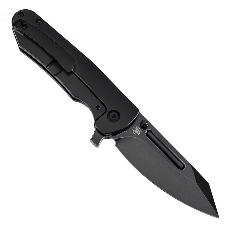KANSEPT Superhawk Flipper Knife Black Anodized Titanium Handle(3.89''CPM S35VN Blade) Warhawk Knives Design-K1084A1