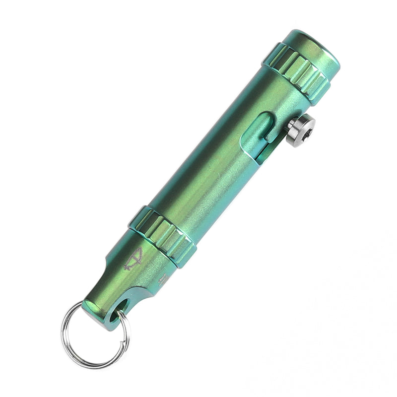 Kansept EDC Bolt Fidget G013A4 Green Anodized Titianium with Bolt Mechanism for Stress Relieving with Key Chain for Lanyard Hole-Kevin Passon Designed