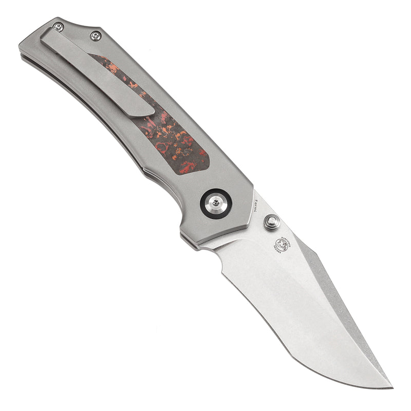 KANSEPT Fermi FatCarbon MarsValley Carbon Fiber Handle (3.11" CPM 20CV Blade) Burchtree Designs-K1122A3