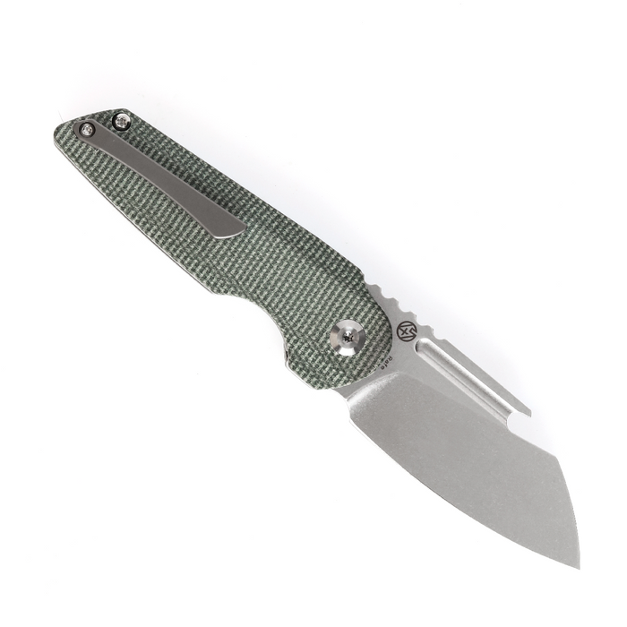 KANSEPT Rafe Flipper Knife Green  Micarta Handle (2.6''  CPM-S35VN Blade)4T5 Design -K2048A3