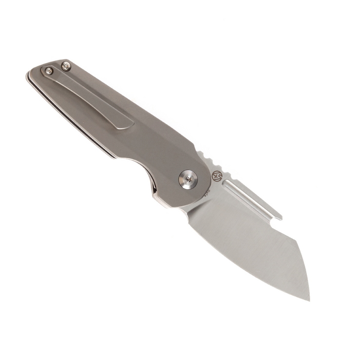 KANSEPT Rafe Flipper Knife Bead Blasted Titanium Handle (2.6''  CPM-S35VN Blade) 4T5 Design-K2048A1