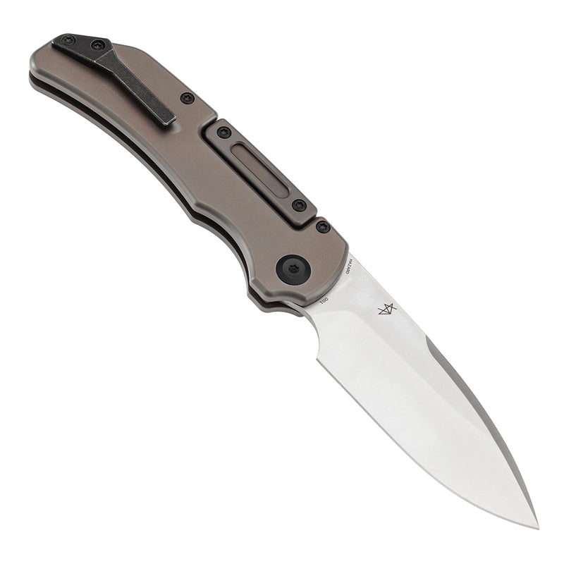 KANSEPT Hazard Bali Lock Knife Bronze Anodized and Stonewashed Titanium Handle(3.63" CPM S35VN Blade)Steven Dunnuck Design-K1104H4