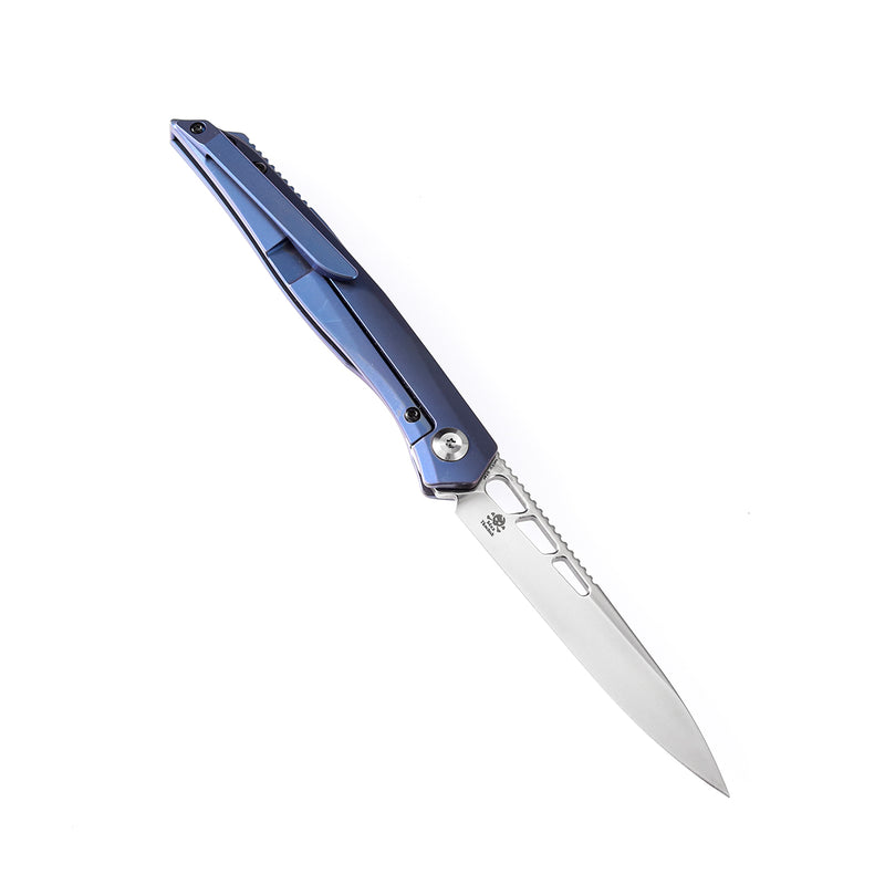 lucky Star K1013A2  CPM-S35VN  BladeBlue Anodized Titanium Handle with MaxTkachuk Design