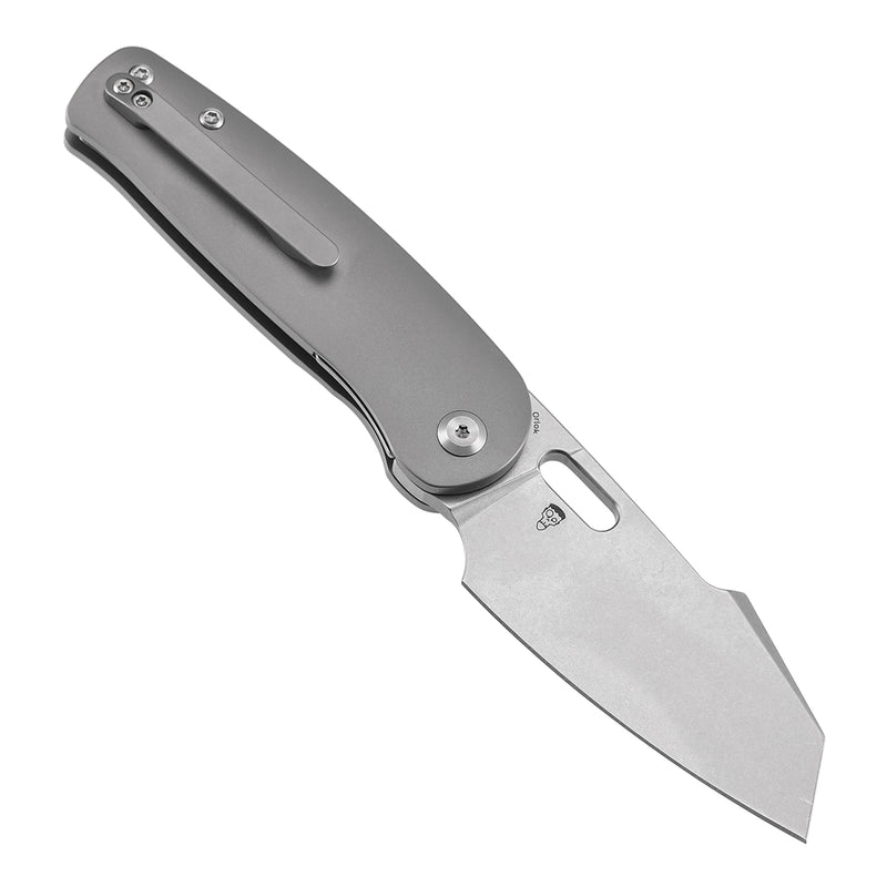 KANSEPT Orlok Thumb Hole Stonewashed Titanium (3.03" CPM S35VN) Terry Cour II Design- K2111A2