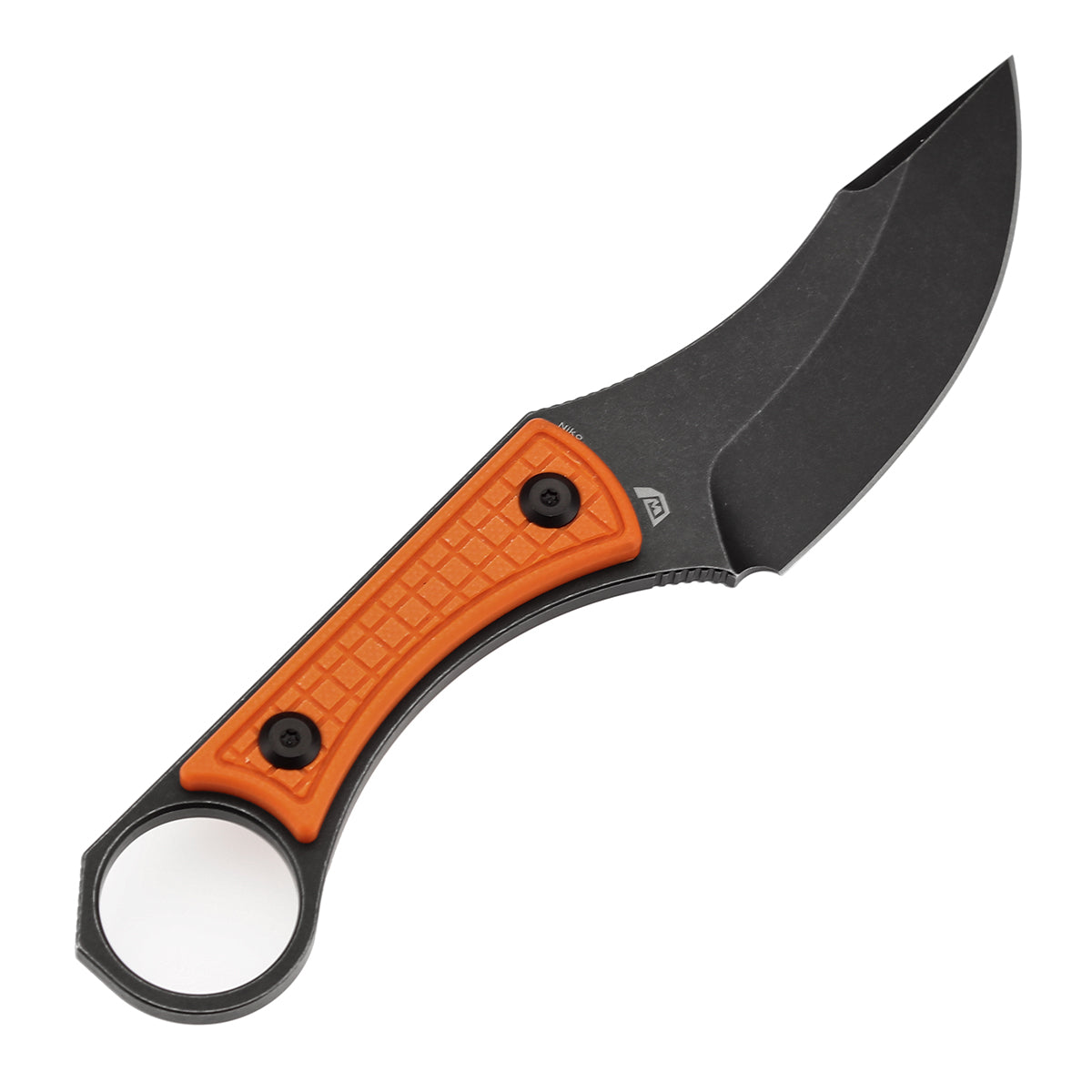 KANSEPT Niko Fixed Knife Orange G10 with Frag Pattern Handle (3.54