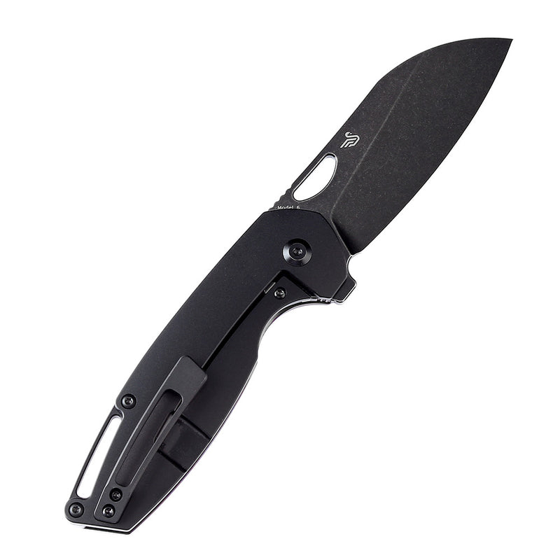 Model 6 K1022B4 Black Stonewashed CPM-S35VN Blade Timascus + Black Anodized Titanium Handle Designed  by Nick Swan