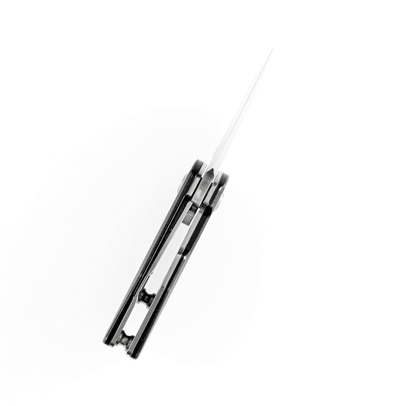 KANSEPT RIO Flipper Knife Black Titanium Handle (1.56'' M390 Blade)4T5 Design-K3044A1