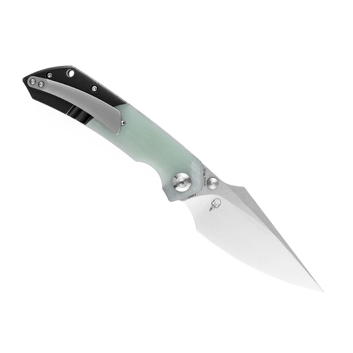 KANSEPT Fenrir Flipper/Thumb Hole Knife Jade G10  +Titanium Handle (3.48'' CPM-S35VN Blade) Greg Schob Design-K1034A5