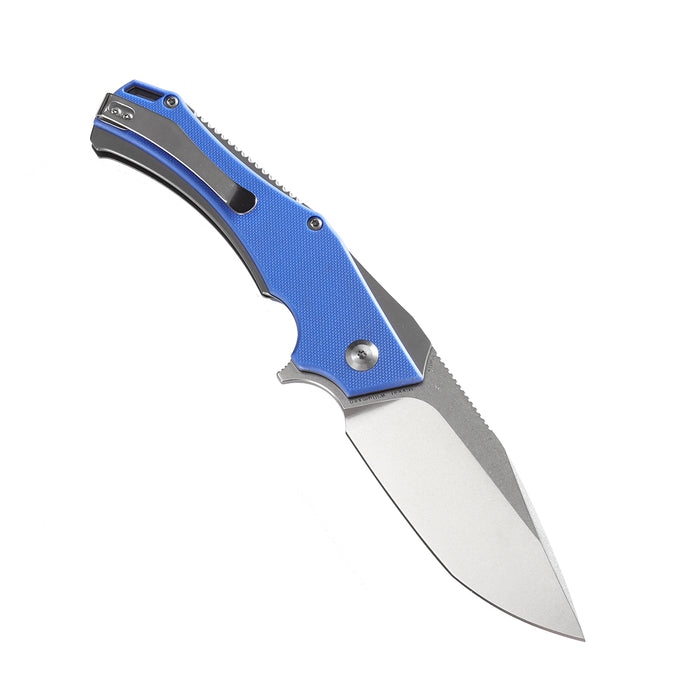 Hellx  T1008A3 Mikkel Willumsen Design Blue G10 Handle and Stonewashed D2 Blade