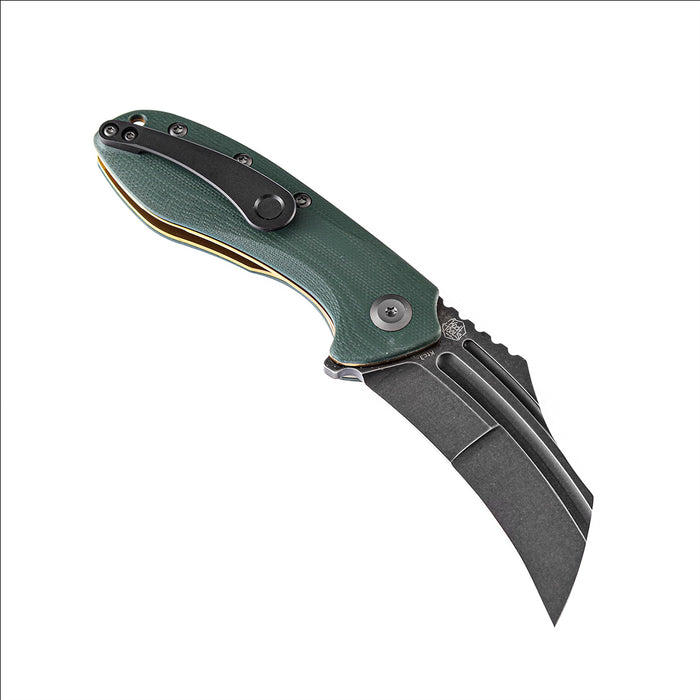 KTC3 T1031A2 Black TiCn Coated 154CM Blade Green G10 Handle with Koch Tools Design
