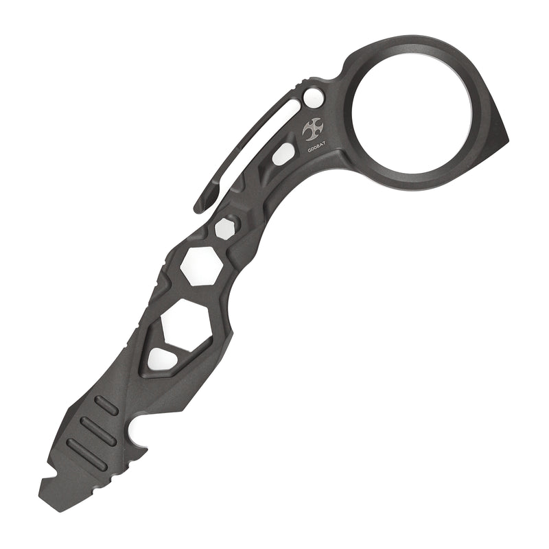 Kansept EDC Tool PryMate G008A7 Grey Anodized Titanium Multifucntional Tool Designed by Sebastian Irawan