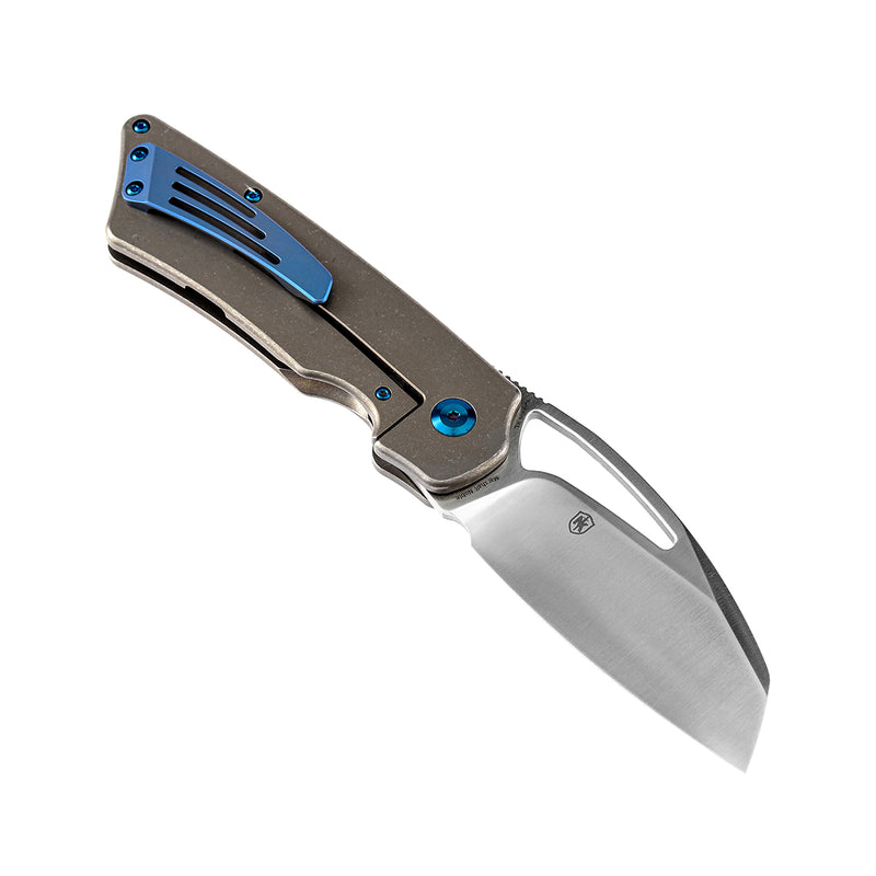Kansept Goblin XL Thumb Hole Knife Bronzed Anodized Titanium Handle ( 3.50''CPM-S35VN Blade) Marshall Noble Design-K1016A3