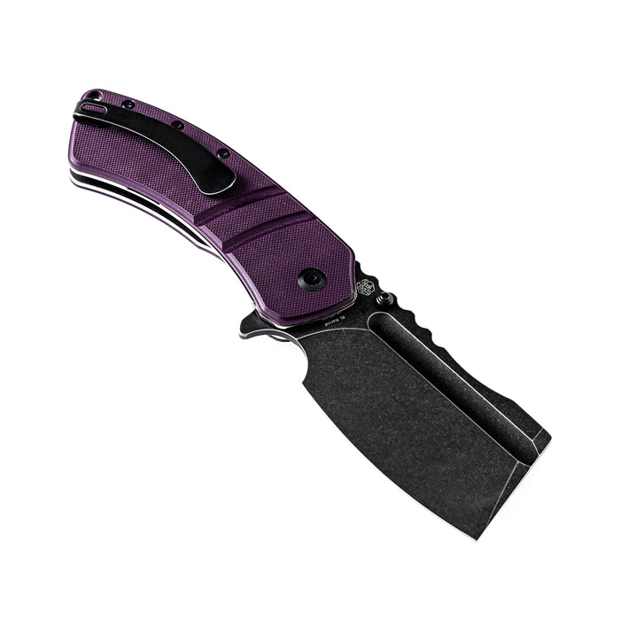 Cleavers XL Korvid T1030A4 Purple G10 Handle Designed by Koch Tools