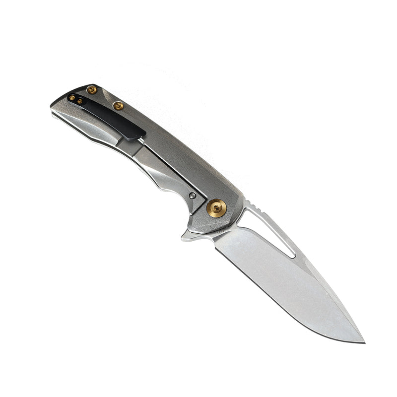 KANSEPT KRYO Thumb Hole Titanium Handle (3.58" CPM S35VN Blade) Kim Ning Design-K1001A1