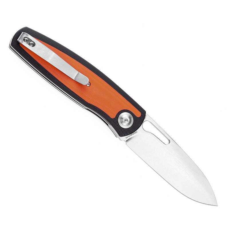 KANSEPT Mato K1050A2 Stonewashed CPM-S35VN Blade Black and Orange G10 Handle with Villella Knives Design