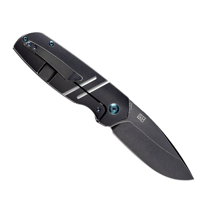 Turaco K2049A2 Black Stonewashed CPM-S5VN Blade Black Stonewashed Titanium Handle Jared Price Design