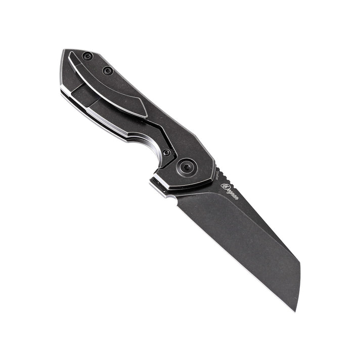 KANSEPT Steller Flipper Knife Black Ti-coated Titanium Handle (2.92''CPM-S35VN Blade) Matt Degnan Design -K2021A2