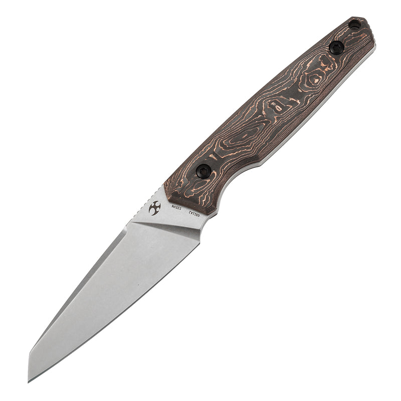 KANSEPT Fixed Blade Parr Copper Carbon Fiber Handle (3.12" CPM S35VN Blade) with Jonathan Styles Design-G011A2