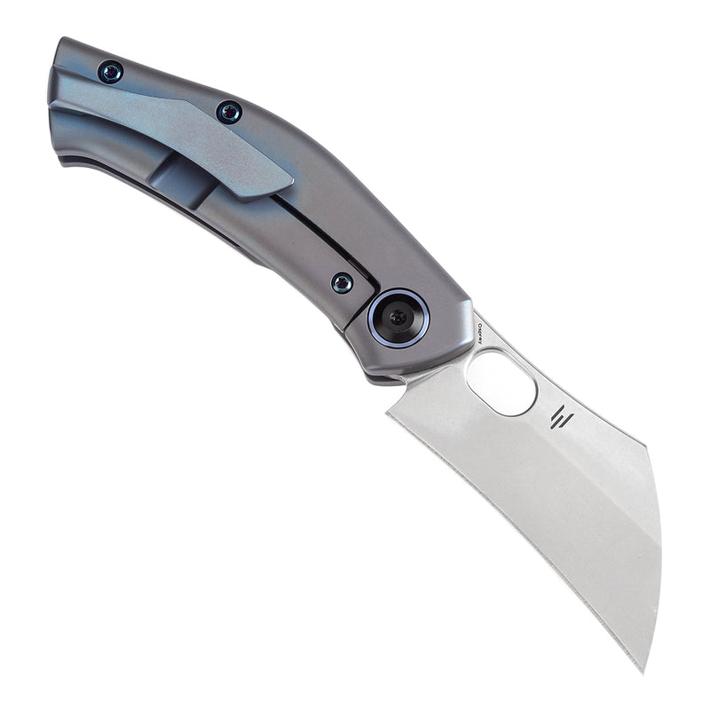 KANSEPT Osprey Thumb Hole Knife Blue Anodized Titanium Handle (2.23'' CPM-S35VN Blade) Johnathan Shaw Design - K2087A4