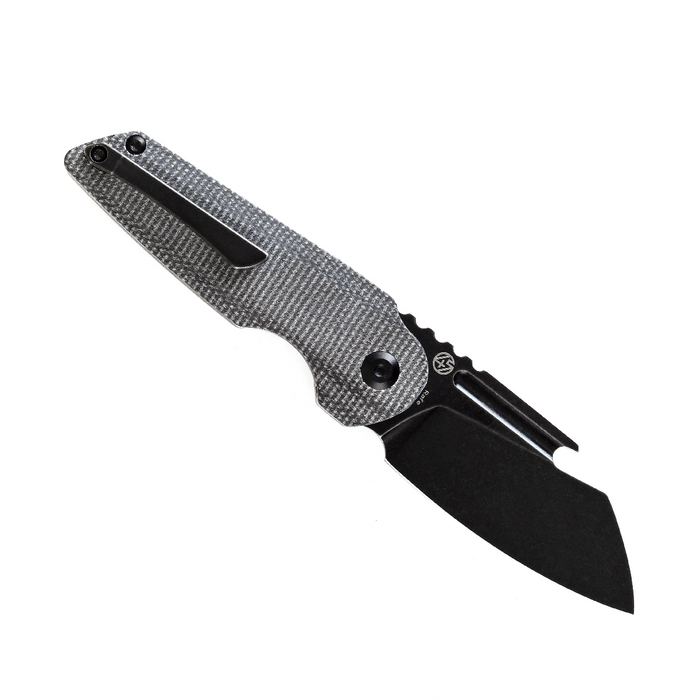 KANSEPT Rafe Flipper Knife Black Micarta Handle (2.6''  CPM-S35VN Blade) 4T5 Design-K2048A2