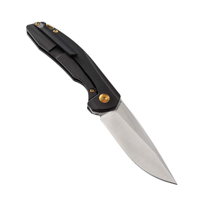 Mini Accipiter K2007A5 Under 3'' Front Flipper Titanium Handle with Copper Inlay S35VN Blade