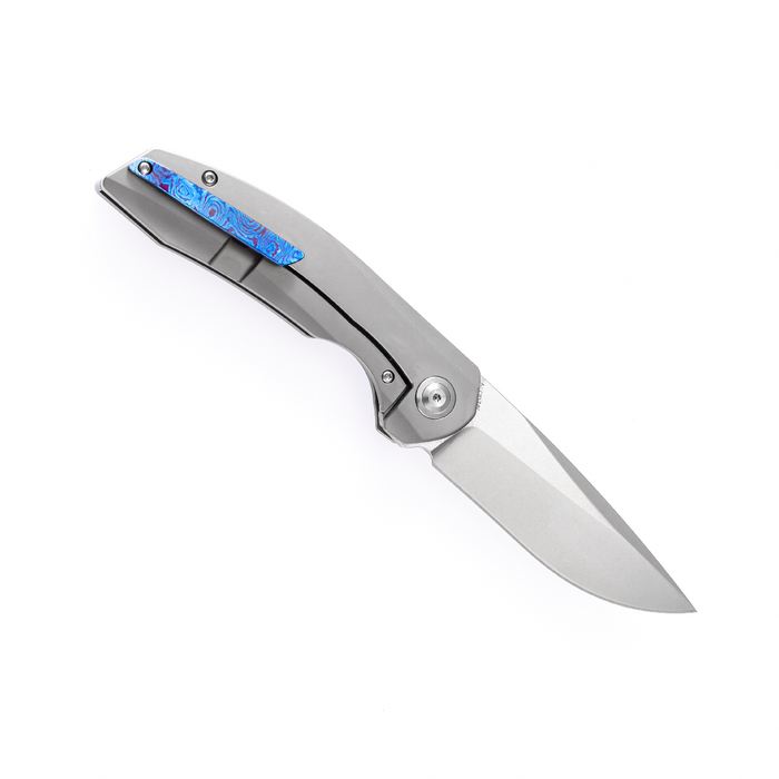 KANSEPT Accipiter  Flipper Knife Titanium +Timascus  Handle (3.5'' CPM-S35VN Blade)Kim Ning Design -K1007A4