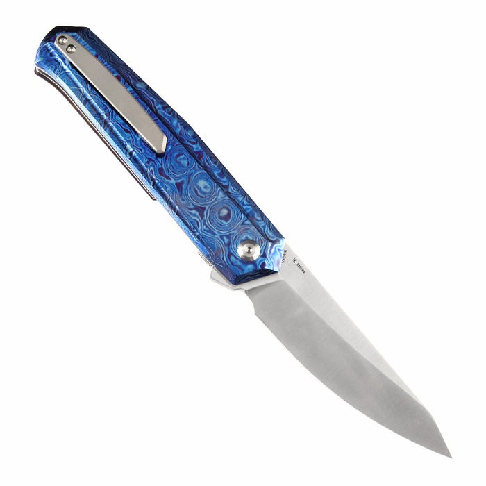 KANSEPT Integra Flipper Knife Timascus Handle (3.63''CPM S35VN Blade) JK Knives-K1042B1