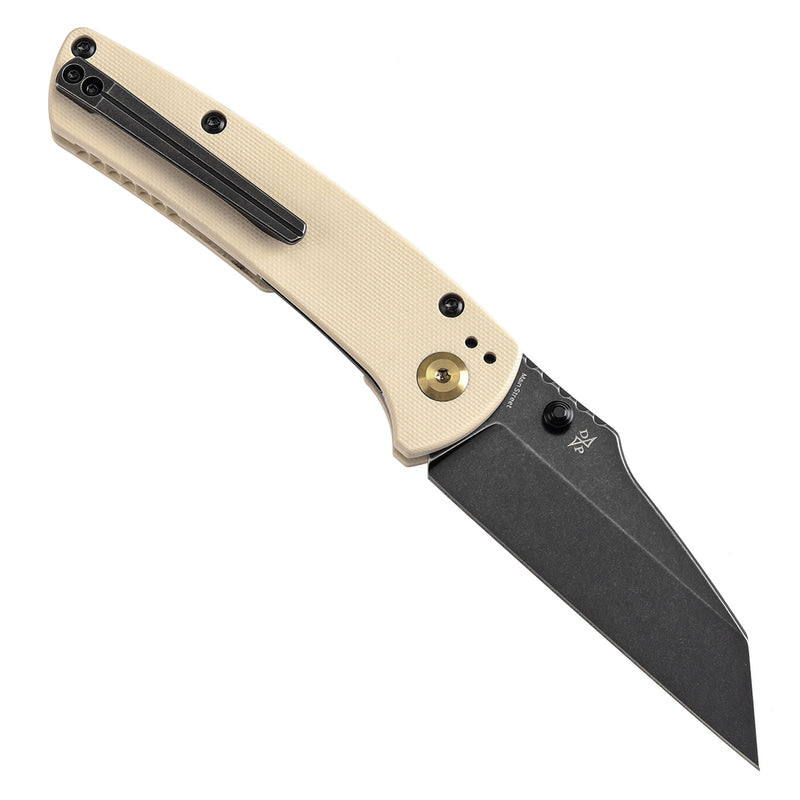 KANSEPT Main Street Thumb Stubs White G10 Handle (3.36'' 154CM Blade) Dirk Pinkerton Design-T1015E3
