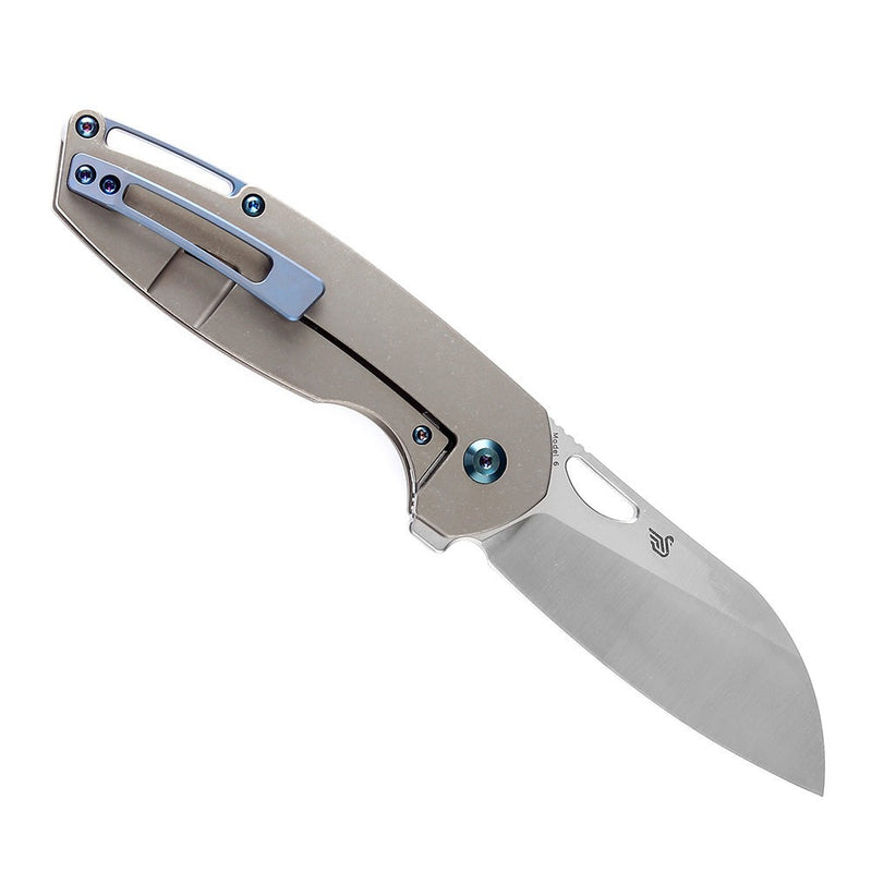 Model 6 K1022B5 Satin CPM-S35VN Blade Stonewashed Bronze Anodized Titanium Handle Designed  by Nick Swan